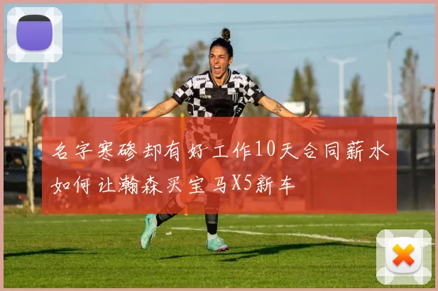 名字寒碜却有好工作10天合同薪水如何让瀚森买宝马X5新车